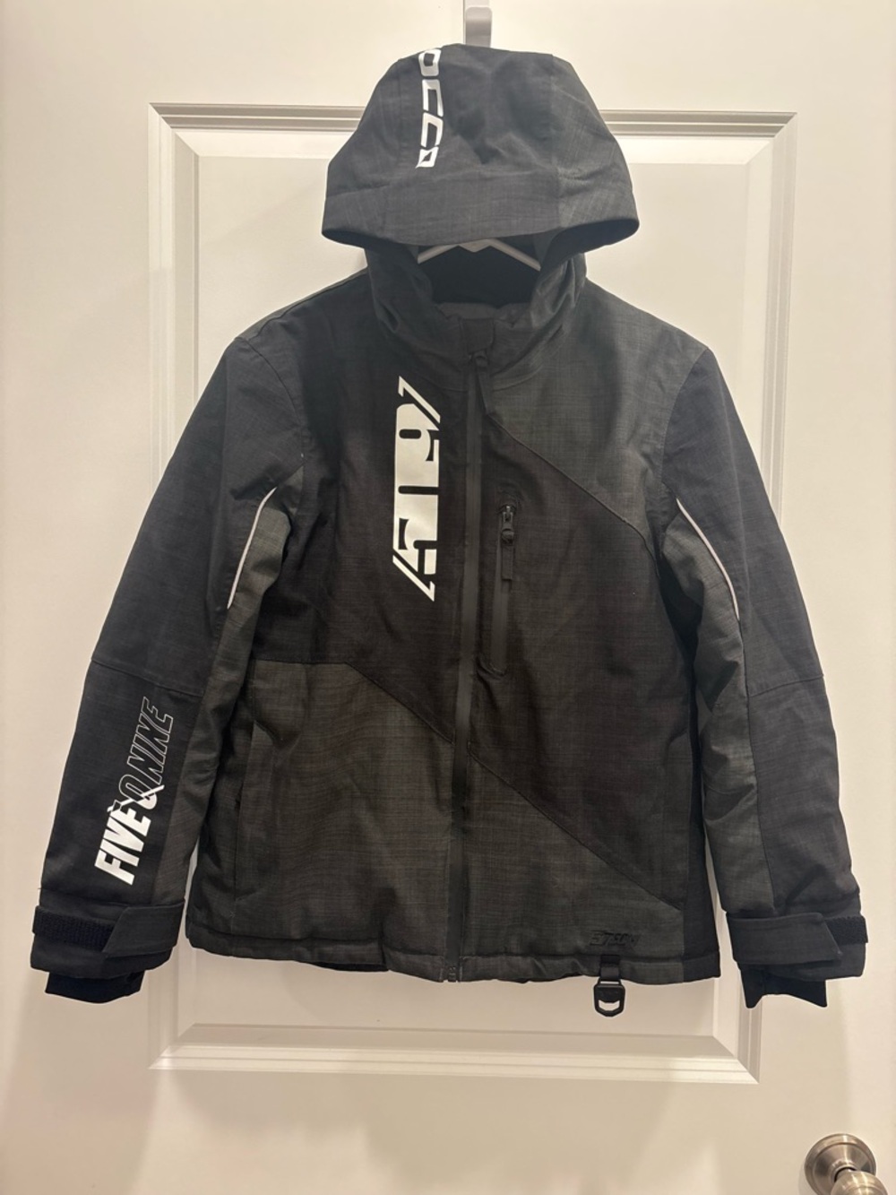 Kids' Black Hooded FIVE O NINE Winter Jacket Size 12